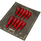 Press-On Nail Set Glossy Stiletto Reusable
