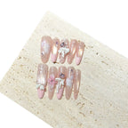Press-On Nail Set Glue-Free Decorative Gems & Bows