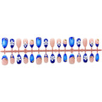 Press-On Nail Set Glue-Free Floral & Jewel Accents