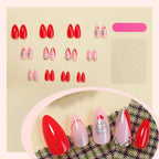 Press-On Nail Set Glue-Free & Reusable Silver Hearts