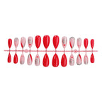 Press-On Nail Set Glue-Free & Reusable Silver Hearts