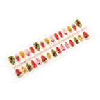 Press-On Nail Set Glue-Free Strawberry Designs