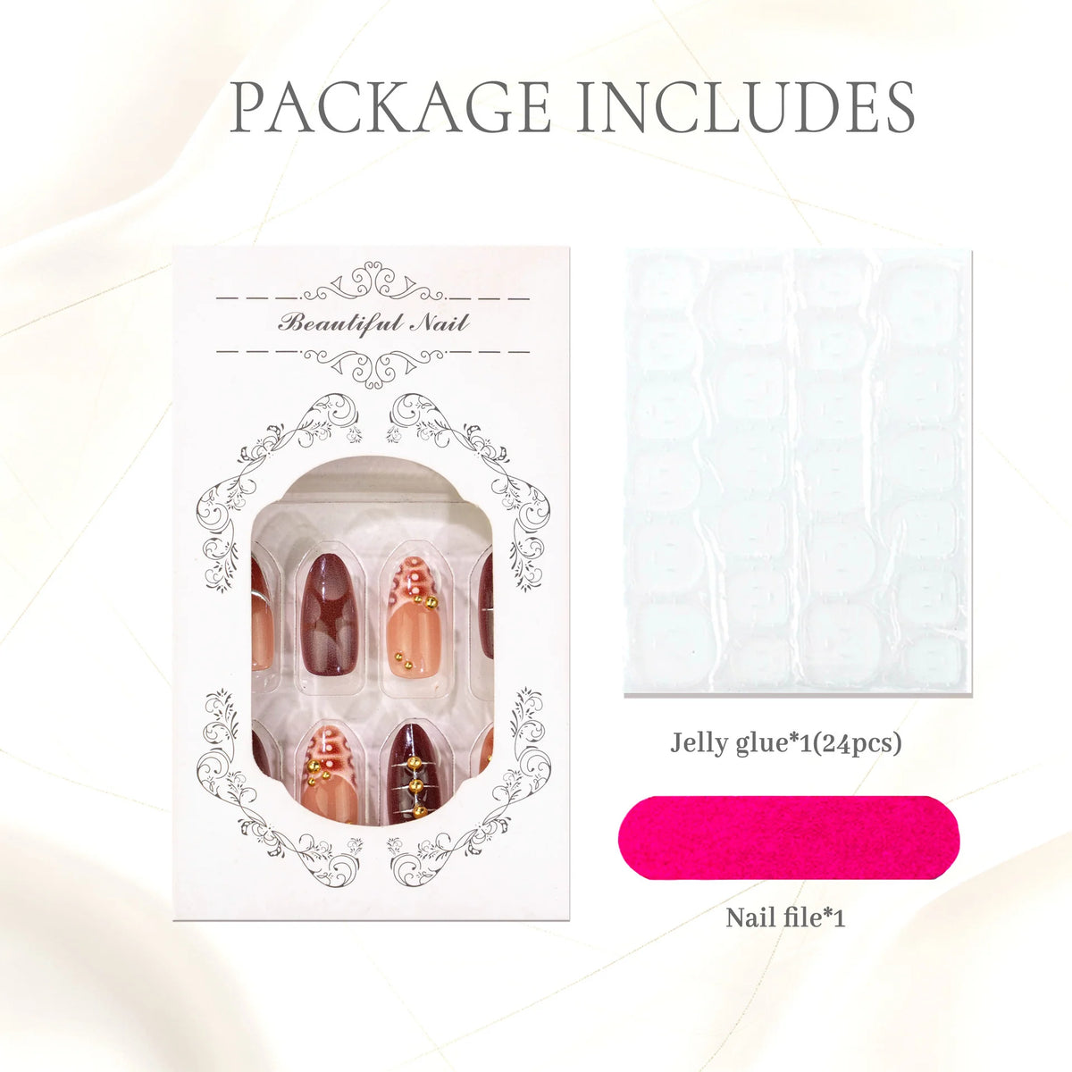 Press-On Nail Set Glue-Free Vibrant Designs Durable & Comfortable