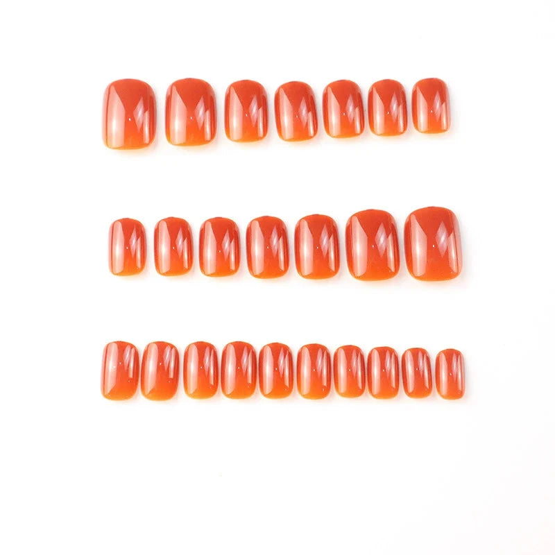 Press-On Nail Set Glue-On Multi-Size Chip-Resistant