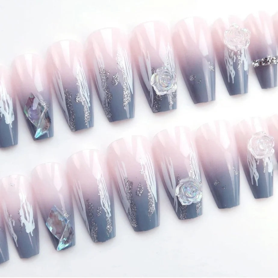 Press-On Nail Set Glue-On & Reusable