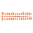 Press-On Nail Set Gold Accent Designs Adhesive Included
