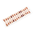 Press-On Nail Set Gold Accent No Glue