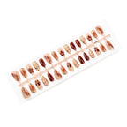 Press-On Nail Set Gold Accent No Glue