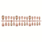 Press-On Nail Set Gold-Accent Self-Adhesive
