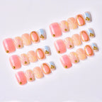 Press-On Nail Set Gold Accents & No Glue
