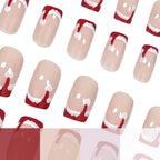 Press-On Nail Set Gold Festive 24 Pieces