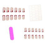 Press-On Nail Set Gold Festive 24 Pieces