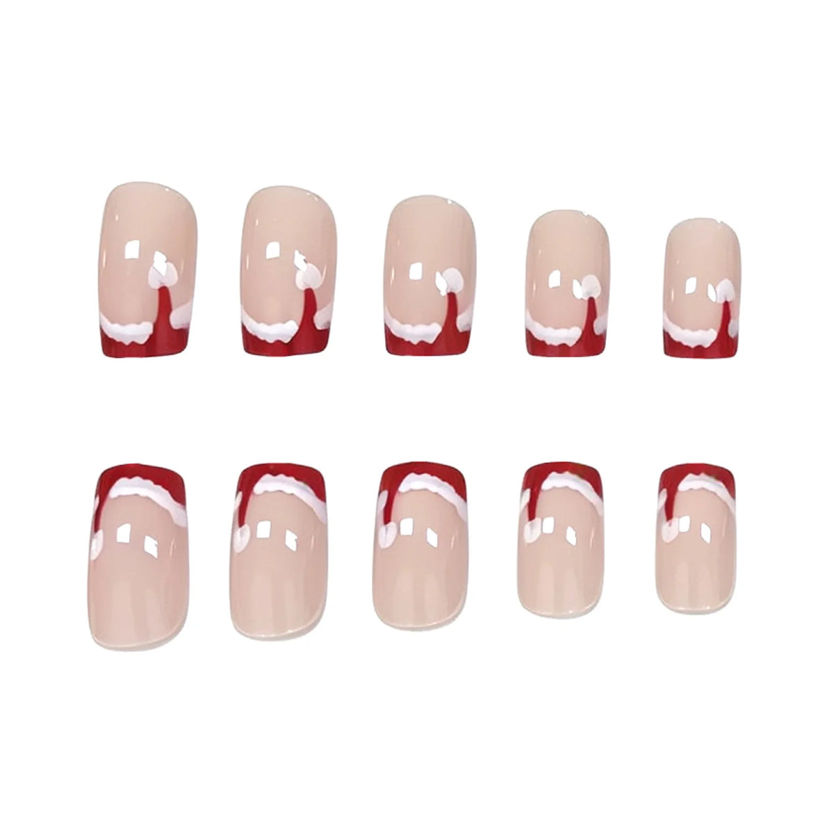 Press-On Nail Set Gold Festive 24 Pieces