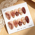 Press-On Nail Set Gold Foil Reusable Adhesive Tabs