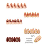 Press-On Nail Set Gold Foil Reusable Adhesive Tabs