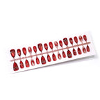 Press-On Nail Set Gold & Pearl Accents Long-Lasting Wear