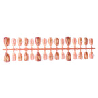 Press-On Nail Set Gold & Pearl Embellished Reusable