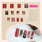 Press-On Nail Set Gothic Cross & Gradient Easy Apply