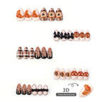 Press-On Nail Set Gourmet Designs Glossy Finish Multiple Sizes