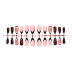Press-On Nail Set Gradient & Animal Print Adhesive Film