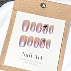 Press-On Nail Set Gradient Embellished Long-Lasting & Reusable