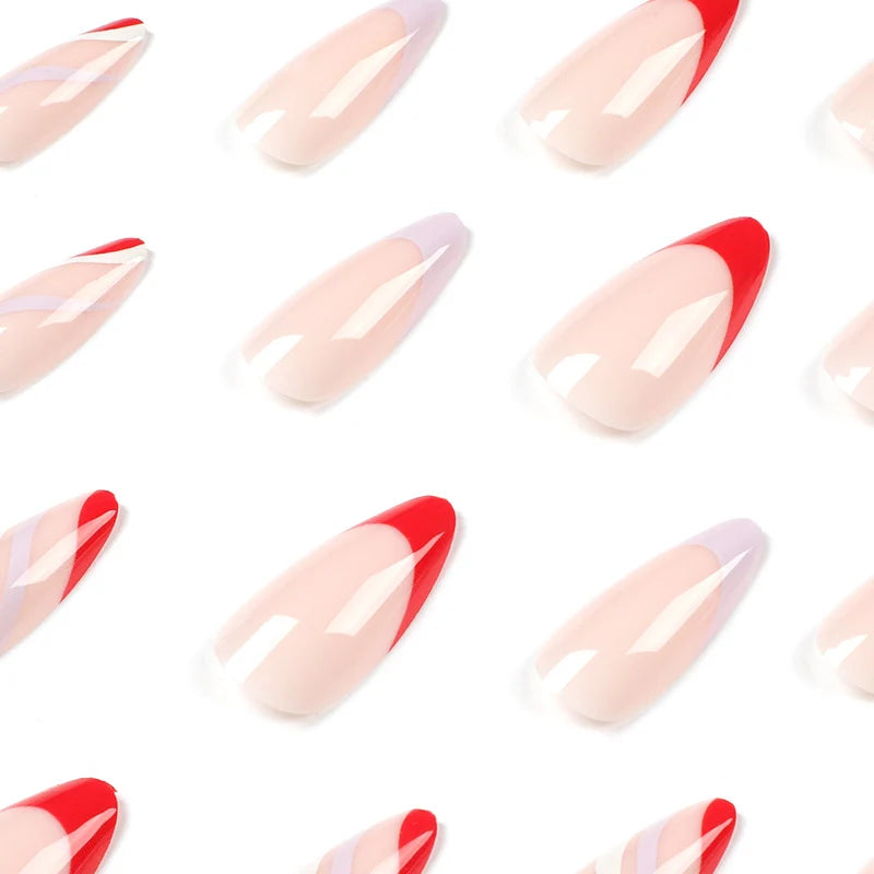 Press-On Nail Set Gradient & Geometric Easy Application