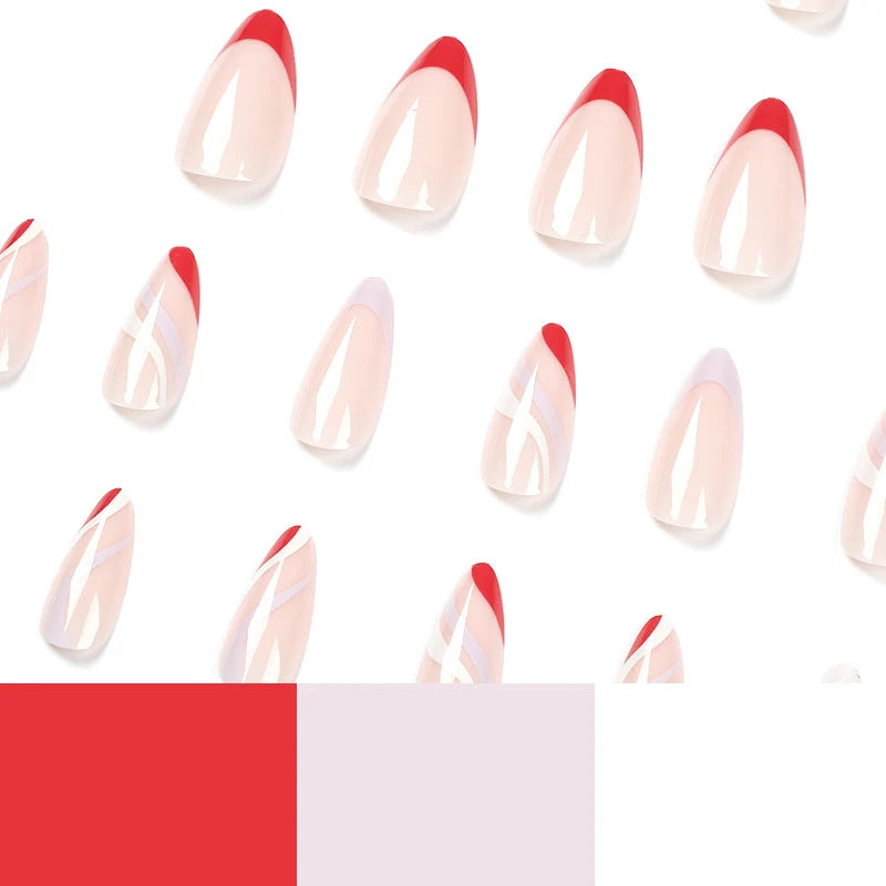 Press-On Nail Set Gradient & Geometric Easy Application
