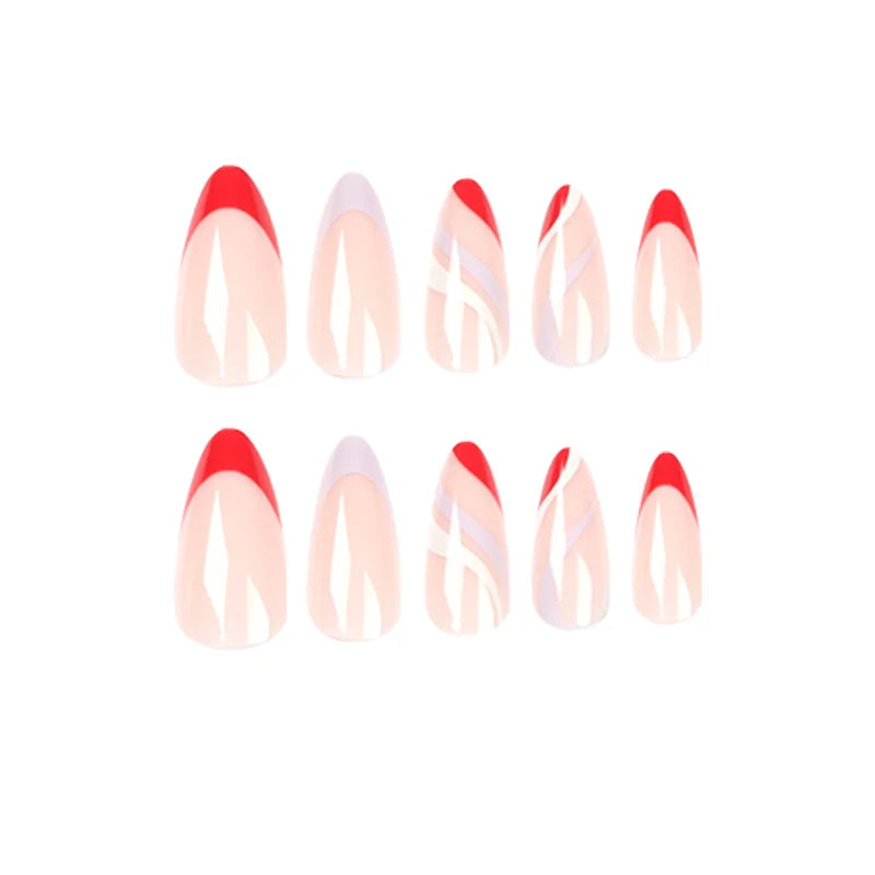 Press-On Nail Set Gradient & Geometric Easy Application