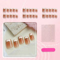 Press-On Nail Set Gradient & Gold Accents