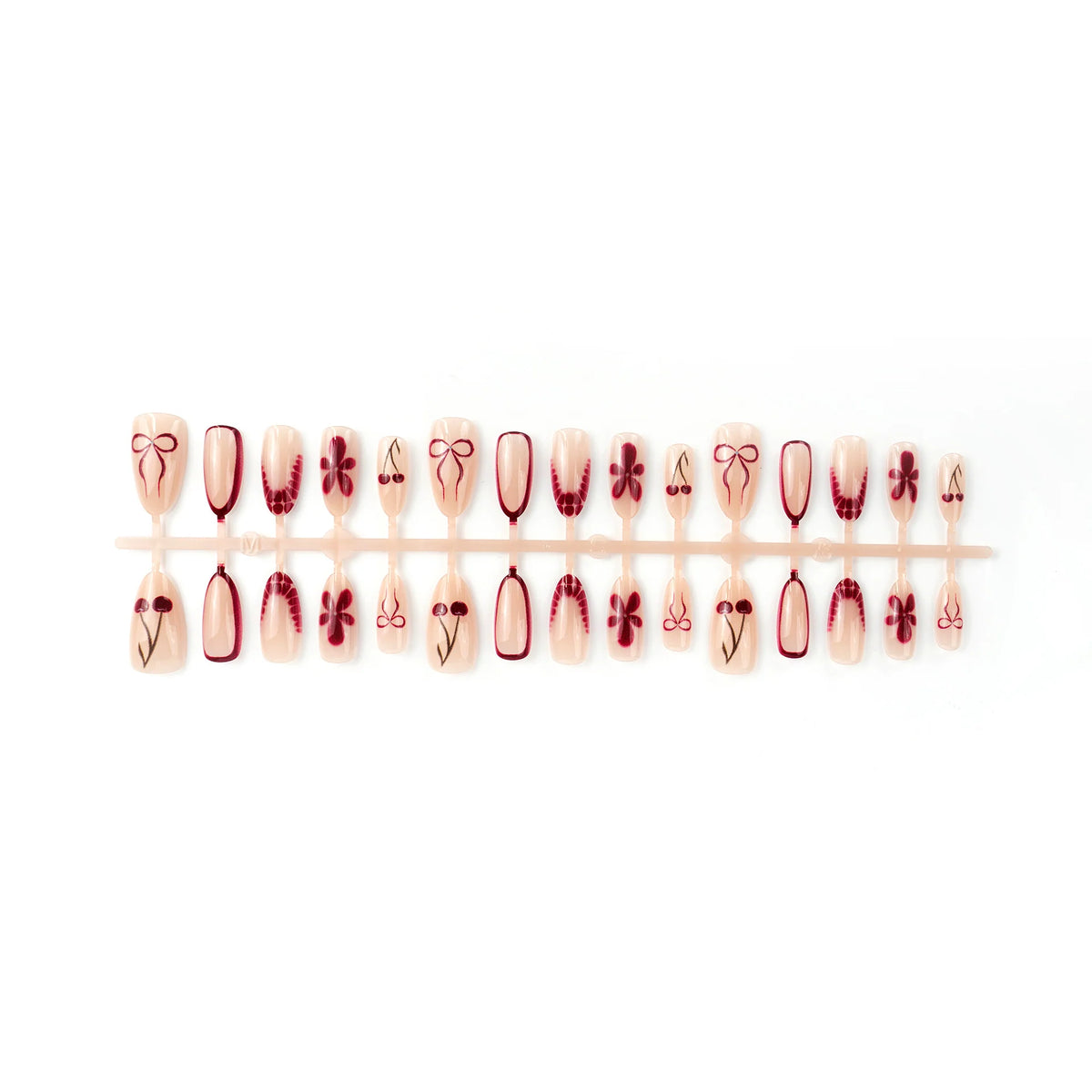 Press-On Nail Set Gradient Ombre Adhesive Tabs