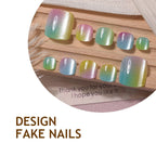 Press-On Nail Set Gradient Ombre Durable & Flexible