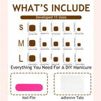 Press-On Nail Set Gradient Ombre Durable & Flexible