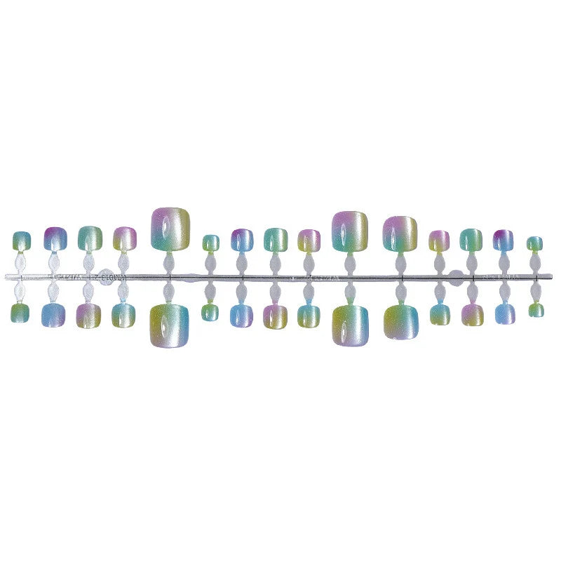 Press-On Nail Set Gradient Ombre Durable & Flexible