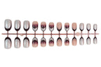 Press-On Nail Set Gradient Ombre & Glitter Easy Application