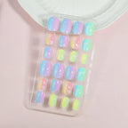 Press-On Nail Set Gradient Ombre Reusable 24-Piece