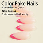 Press-On Nail Set Gradient Ombre Tips Adhesive Tabs