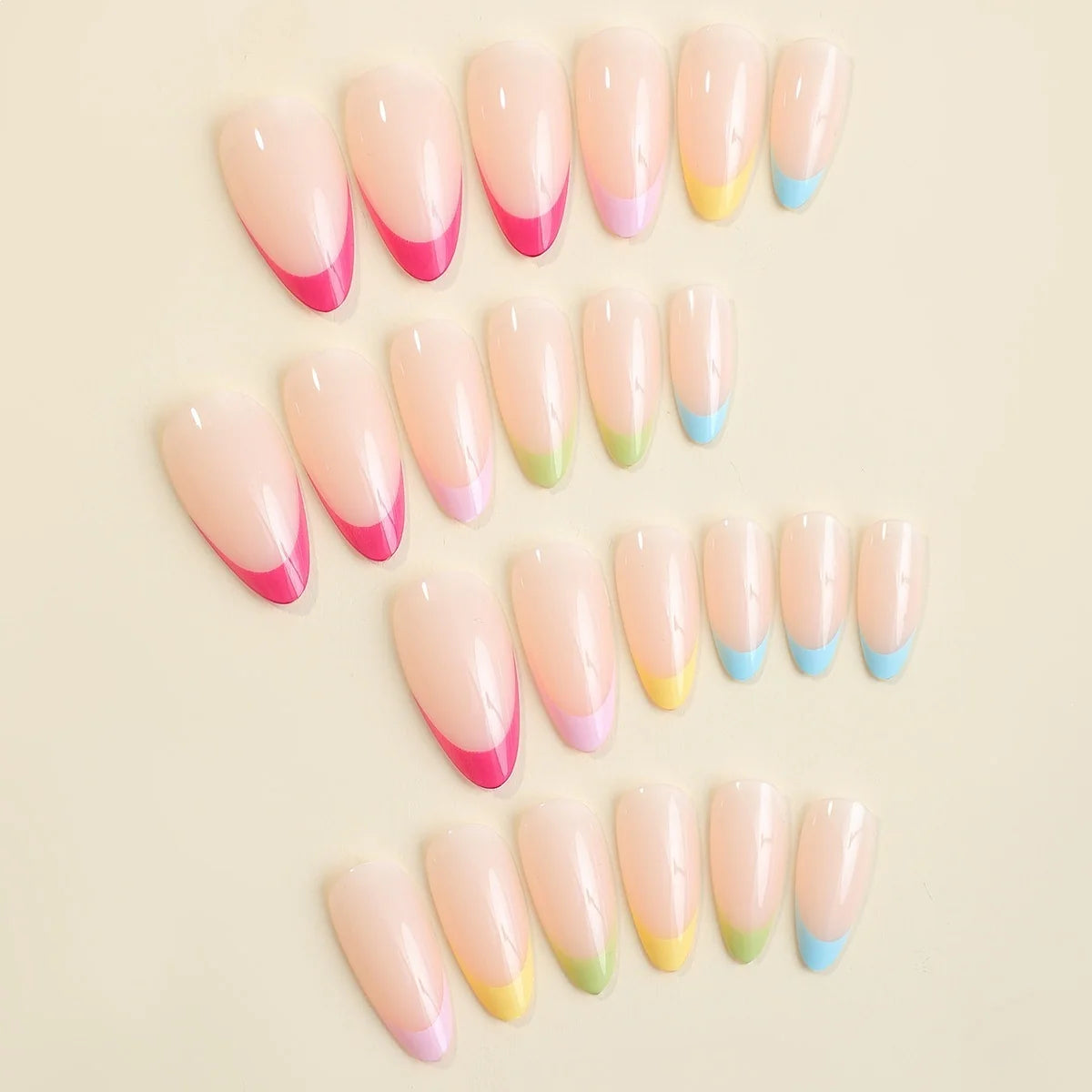 Press-On Nail Set Gradient Ombre Tips Adhesive Tabs