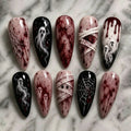 Press-On Nail Set Halloween Designs Easy Application