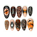 Press-On Nail Set Halloween-Themed Peel & Stick Multiple Sizes