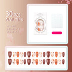 Press-On Nail Set Hand-Painted Easy Application