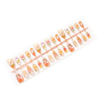 Press-On Nail Set Hand-Painted Floral Acrylic Comfortable Fit