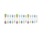 Press-On Nail Set Hand-Painted Floral & Application Kit