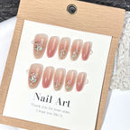 Press-On Nail Set Hand-Painted Floral Durable & Comfortable Fit