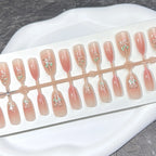 Press-On Nail Set Hand-Painted Floral Durable & Comfortable Fit