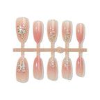 Press-On Nail Set Hand-Painted Floral Durable & Comfortable Fit