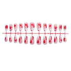 Press-On Nail Set Hand-Painted Floral Multiple Sizes & Sticker Kit