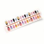 Press-On Nail Set Hand-Painted Floral No-Glue Reusable