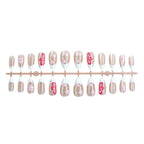 Press-On Nail Set Hand-Painted Floral Peel-And-Press