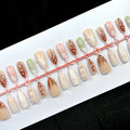 Press-On Nail Set Hand-Painted Floral Peel & Stick