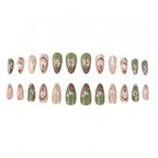 Press-On Nail Set Hand-Painted Floral Peel & Stick